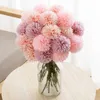 Suszone kwiaty 5pcs sztuczne kwiaty bukiet hortensji do domowej sypialni dekoracje ślubne wazony wazon kwiaty aranżacja akcesoria