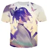 Magliette Toyo cosplay demon killer kochou shinobu t-shirt maschile t-shirt stampato 3d casual t-shirt in stile harajuku abbigliamento da strada topl2404