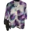 Blouses femininas Retro Purple Creative Chiffon Shirts For Men American Street Fashion Cuba Collar Blush Summer Beach Hawaiian Tops Harajuku