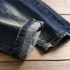 Men's Jeans Denim Jeans Straight Scratches Fashion Mens Pants Luxury Vintag Hole Ruined Long Broken Fashion Regular Fit Large Size T240428