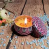 Kerzen Ein beliebtes romantisches Kerzenglas ein Zuhause Ornament Eine Süßigkeiten -Keksschachtel eine Blechkiste eine Aufbewahrungsbox für Kerzen (nur Zinn kann D240429