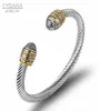 Câble Fysara Bangle 15 Design manchette de marque classique torsadée pour femmes bracelets noirs des hommes DesigyTBB6498626