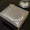 Cadena de pulseras ajustables ajustables de circón de oro chapado en oro para mujeres Joyas de boda pulsera de alta calidad brillante