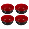 Geschirrsets 4 PCs Salat Ramen Bowl Nudeln Japanischer Stil, das Melamin -Tischgeschirr für El serviert