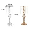 Ljus 52 cm Tall Crystal Candle Flower Holder Centerpiece Candle Holder Candlestick Road blyblommor för bröllopsbordfestdekor