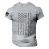 Men's T Shirts Fashion Tops For Men Independence Day Flag Print Spring Summer Leisure Sports USA 4 of July Top