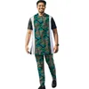 Tracksuits voor heren Men Afrikaanse traditionele sets Zomer Tracksuit Gedrukt Korte mouw T -shirt Lange broek Streetwear Design mannelijke kleding