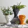 Vases Vase Decoracion Hogar Home Decor Sculpture European Ciment Head Flower Pot Jardin Grec