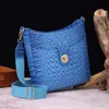 sacca designer spalla sacca portatile portata per panino monete madri borsa multicolore brahmin crocodile pattern