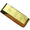 Debang Wholesales Gold Bar Shape of Metal Zinc Eloy Portable Car Mini Ashtray för tobak