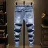 5xl 6xl 7xl uomini jeans di moda per personalità più dimensioni streetwear pantaloni blu vintage blu marchio uomo pantaloni abiti primaverili 240424