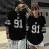 Hommes tshirt couple en vrac t-shirt pour hommes stéréo vêtements en tricot imprimé de mode t-shirts tops de rue décontractée hip hop 240428