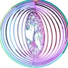 Decorations 3D Color Gradient Wind Chime Spinner Spiral Ball Swivel Hook Tree of Life Catcher Outdoor Yard Garden Hangings Home Decoration
