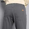 Pantaloni maschili kubro quattro stagioni da uomo business casual dritte dritte anti -elastico abito professionale estivo a tutta lunghezza Q240429