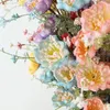 Fleurs décoratives azalea simulation fleur faux pollen papillon mousse décoration ménage salon