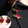 Broches Retro Poppys Flower Brooch Floral Lapel Pin de accesorios hechos a mano para mujeres 40GB