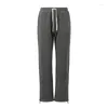 Pantalon masculin homme rétro riveté double genou pantalon droit de survêtement de mode laine et toison épaisse d'automne hiver américain