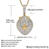 Pendant Necklaces Mens Lion Head Pendant with True Gold Electroplated Copper and Zircon Set Personalized Hip Hop Trendy Couple Versatile Necklace