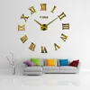 Horloges murales 2024 Fashion Quartz Watch Home Decor Limited Vente 3D Big Mirror DIY REAL HORLOGE MODERN DESIGN RAY