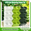 Dekorationen 4pcs Selbstwässerung Blumentopf vertikale Garten Pflanzer Taschenmauer -Sukkulenten Pflanze Bonsai Topf Home Balkon Dekoration