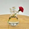 Vaser transparent glas vas hög hydroponics blommor torra växter kruka