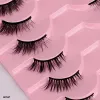 False Eyelashes Half Lashes Cat Eye 3D Faux Mink Lashes Curling 10mm Volume Short Wispy Natural Look Eyelashes Clear Band 10 Pairs/set LL