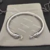 Bangle DY twisted bracelet classic luxury bracelets designer for women fashion jewelry gold silver Pearl cross diamond hip hot jewelry party wedding gift wholesale