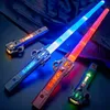 LED Light Sticks Childrens Toy RGB Lightsaber Laser Sword7 Colors Led Change Chids Cosplay Sound Effect FX Duel Props Foc Blaster Toys Boy Gift T240428