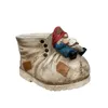 Planters POTS 2024 Ny kreativ dekoration Flower Pot Dwarf Big Head Shoes Cute Elf Retro Pen Holder Harts Craft Q240429