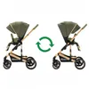 Kinderwagen# Bidirektionales Handcart Eggshell-Schlafkorb mit hoher Aussicht kann sitzen oder sich leichter leichter Luxus-Leuchten-Brennholz Q240429 legen