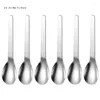 Spoons E8BD 6Pieces Cutlery Set Convenient And Easy To Use Ice Cream Dessert Spoon