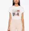 24SS Zadig Voltaire Ny designer Cotton T-shirt Löst klassiskt Hot Letter digitala tryck CULLED SLEEVES TEES Women Casual mångsidig mode Kortärmad t-shirt Topp ZV