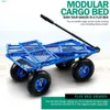 Camping Wagon Lawn Garden Utility Cartbeach Weavy Duty Abnehmbare Seitengitter alle Terrain 400 lbs Cap Trolley Lieferungen 240420