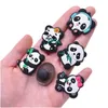 CHANMS PANDA CLOGO GIMBITS BRANDLE MISCULE Accessori per scarpe batch per il braccialette di braccialetti Bracciali Bomboniere Regali Gioielli Droping Delivery Findin Otpxi