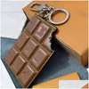 Keychains Lanyards 7X9Cm Designer Chocolate Model Keychain Key Chains Ring Holder Esigners For Porte Clef Gift Men Women Car Bag P Dhkhw