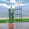 Décorations obélisque jardin arc arc trellis support soutient le cadre résistant à la rouille pour les vignes d'escalade fleurs debout décor floral extérieur intérieur