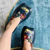 Slippers 5cm Femmes Sandals Fashion Appliques Flower Platform Designer Novelty Authentic Eletance Great Le cuir chaussures