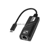 Conectores de cabo de rede USB 3.0 USB-C Tipo-C para RJ45 100/1000 Gigabit LAN Ethernet Adapter 100/1000Mbps para/Win PC 243s com caixa DHJHL