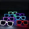 Occhiali a led wireless LED UP LED Occhiali da sole Pixel Efide Glow negli occhiali neon scuri per la festa rave Halloween
