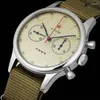 Armbanduhren 1963 Vintage Seagull ST1901 Bewegung Mechanische Chronographen Wache für Mann 40 mm wasserdicht 38 mm Saphir Herren Uhren leuchtend