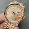 228235 Día A2836 VR3255 Reloj automático de hombres GMF V3 Rose Gold Diamond Dial Dial 904L Presidente de acero Bracelet Super Edition misma Tarjeta 2024 Peso de peso Purando