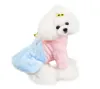 Odzież dla psów urocza sukienka dla małych psów moda niebieska różowa spódnica księżniczka puppy cat cotton Costume