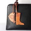 Fashion Designer PU Faux LeatherHorseshoe Shoe Boot Keychain Pendant For Women Ladies Bag Charm Accessories Ornament Gifts 240428