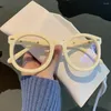 Sunglasses Eyewear Unisex Uv Protection Round Frame Glasses For Men Fashion Blue Light Filter Must-have Retro Stylish Durable Funky