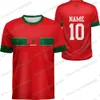 Marokko Original DIY Football Shirt Flagge benutzerdefinierte Name Männer und Frauen Training Tops Fitness -Trikot Rennen Wanderjersey Tops 240428