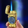 Multifunzione premium blu fiamme torcia più leggera Accenida accendini orologi personalizzati più leggeri all'ingrosso