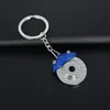 Keychains Disc Keychain Wheel Standard Key Chain Car Modèle de frein Modèle de frein 3D Métal Pièce Turbo Keyring Gadget Gadget