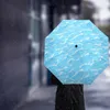 Parasol oceaniczne fale streszczenie letnie automatyczny parasol Parasol składanie przenośne parasol wiatterproof