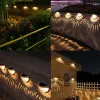 Décorations 2/4/6/10/12/18/20pcs Light Solar Light Outdoor Termoproping Murs Festoon Decoration Light LED pour Garden Step Patio Stairs