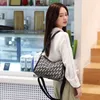 Wholesale women shoulder bag soft and light letter jacquard fashion messenger bag daily Joker black color matching leather handbag personality Joker backpack 881#